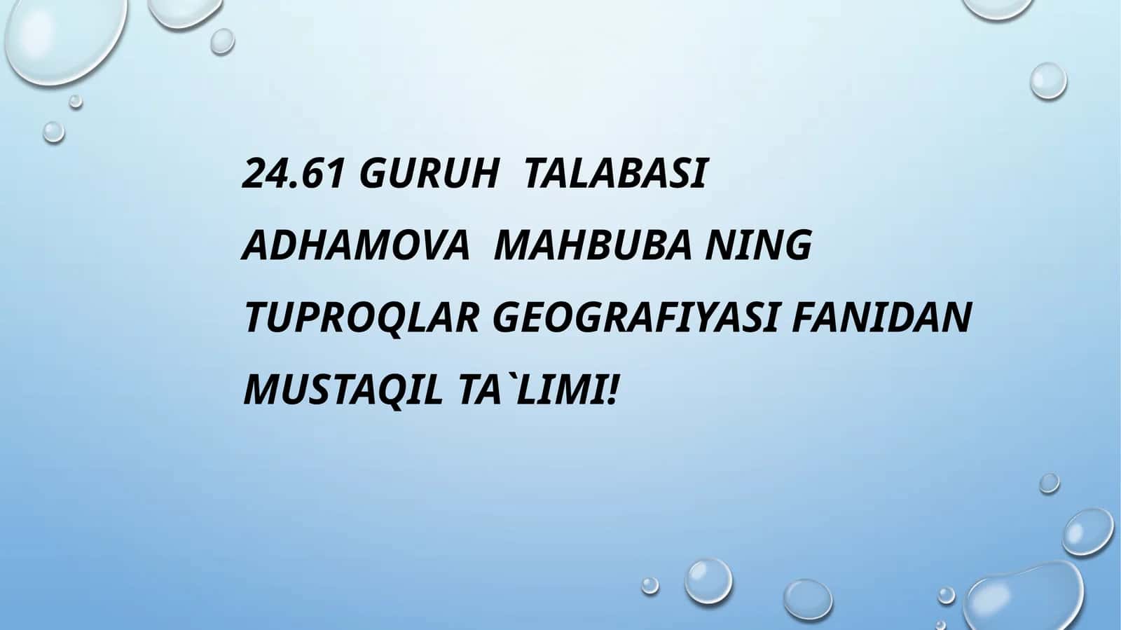 Tropik mintaqa tuproqlari geografiyasi 1