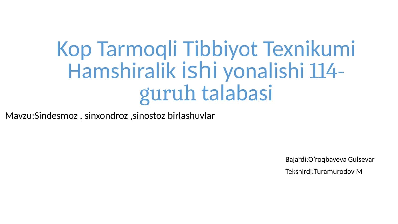 KopTarmoqli Tibbiyot Texnikumi Hamshiralikishiyonalishi114-guruhta 1