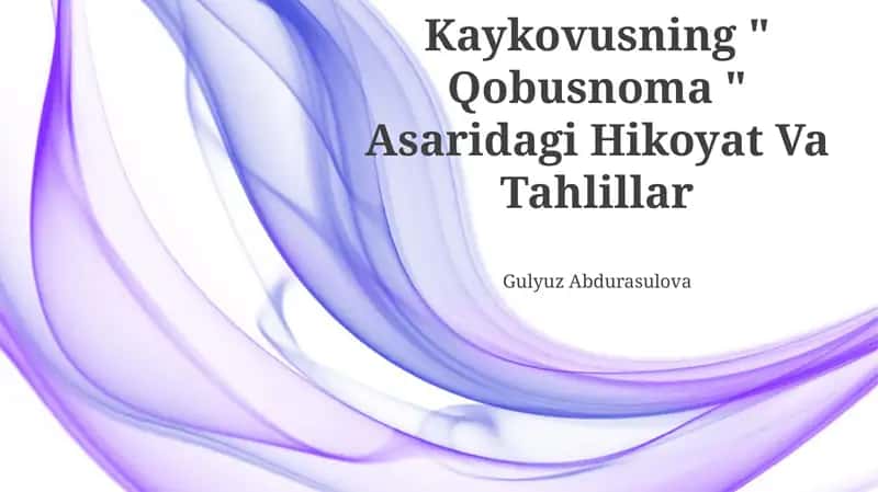 Qobusnoma 1