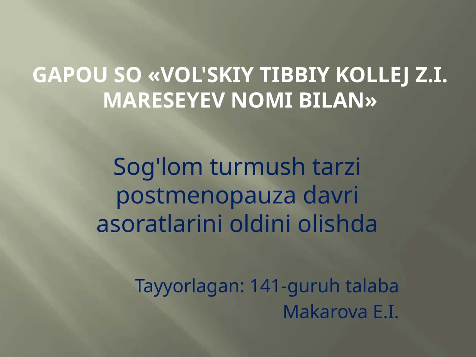 Menopauza davrida sog'lom turmush tarzi 1