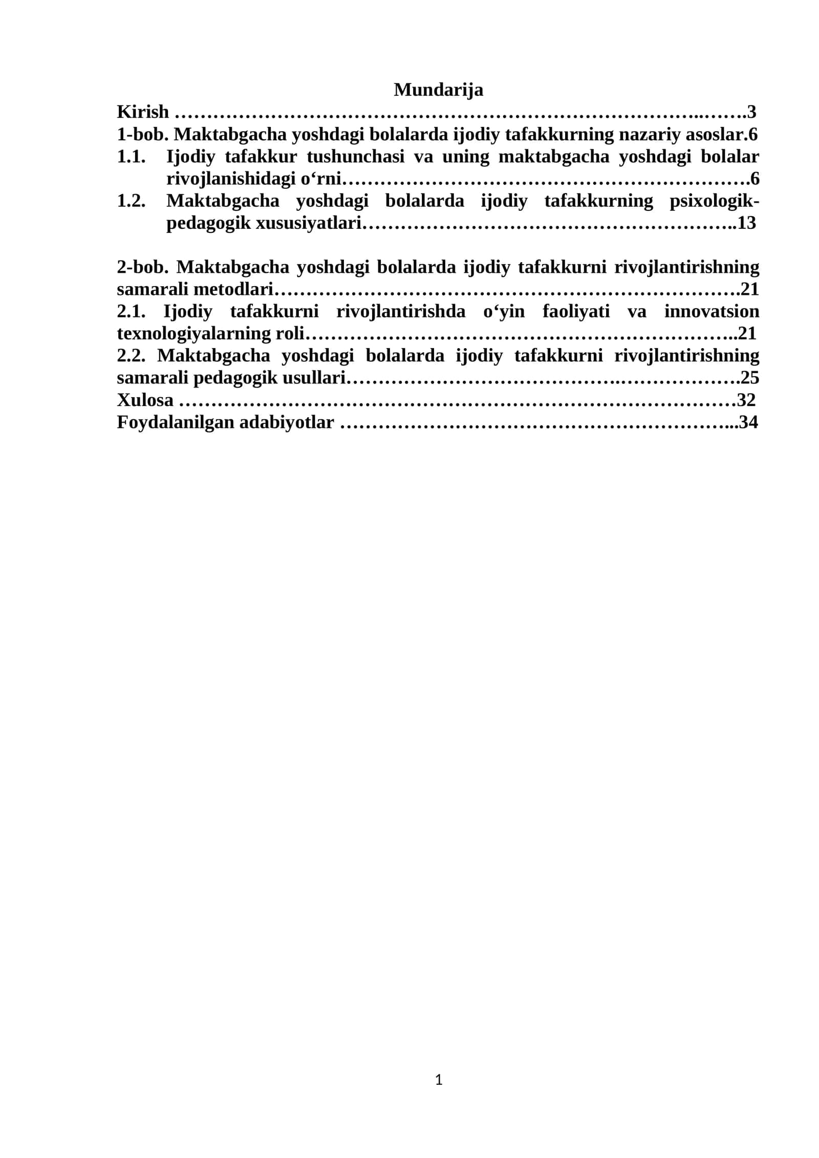 Maktabgacha yoshdagi bolalarda ijodiy tafakkurni rivojlantirish 1