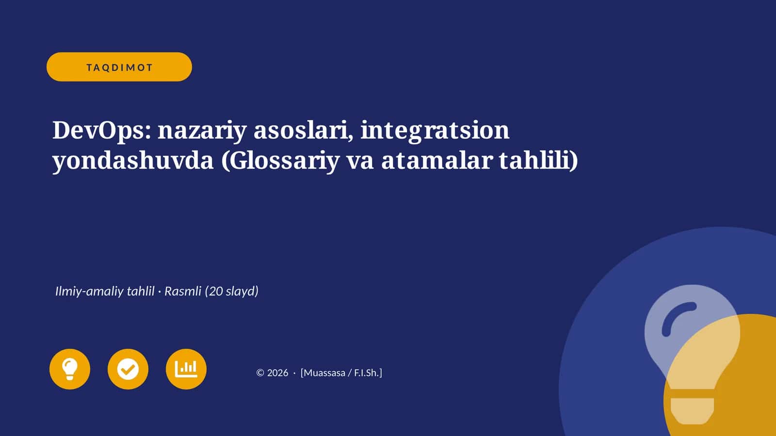 DevOps: nazariy asoslari, integratsion yondashuvda (Glossariy va atamalar tahlili) 1