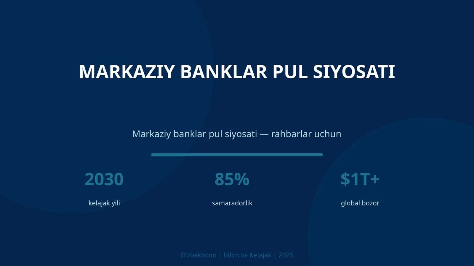 Markaziy banklar pul siyosati 1