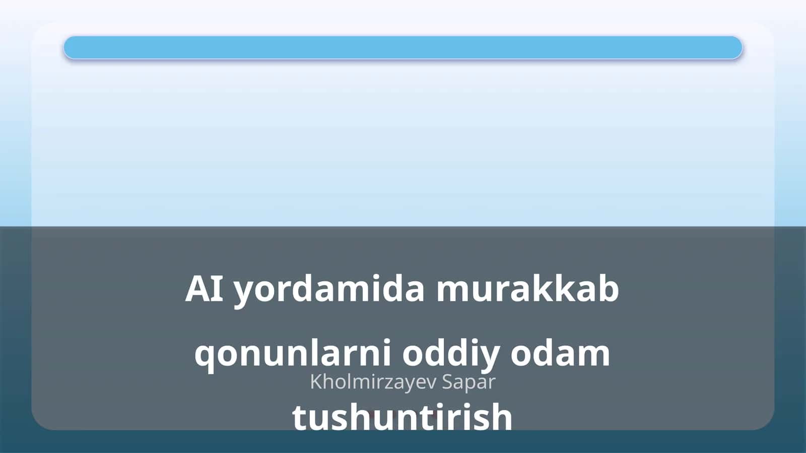 Murakkab qonunlarni oddiy odam tushuntirish 1