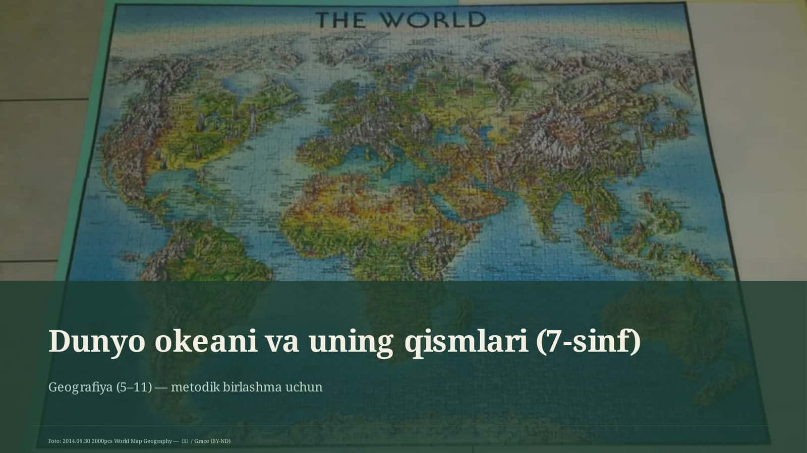 Dunyo okeani va uning qismlari (7-sinf) 1
