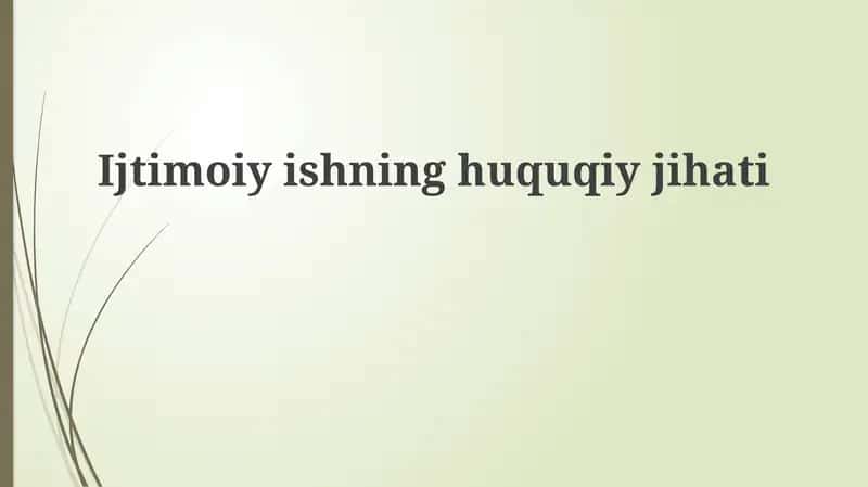 Ijtimoiy ishning huquqiy jihati 1