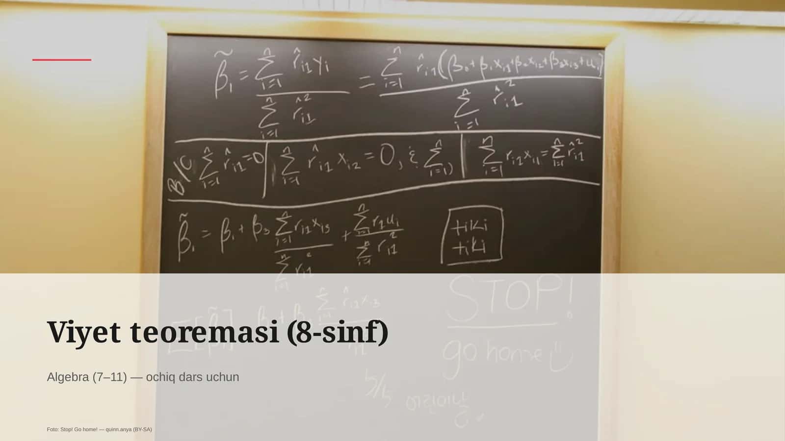 Viyet teoremasi (8-sinf) 1