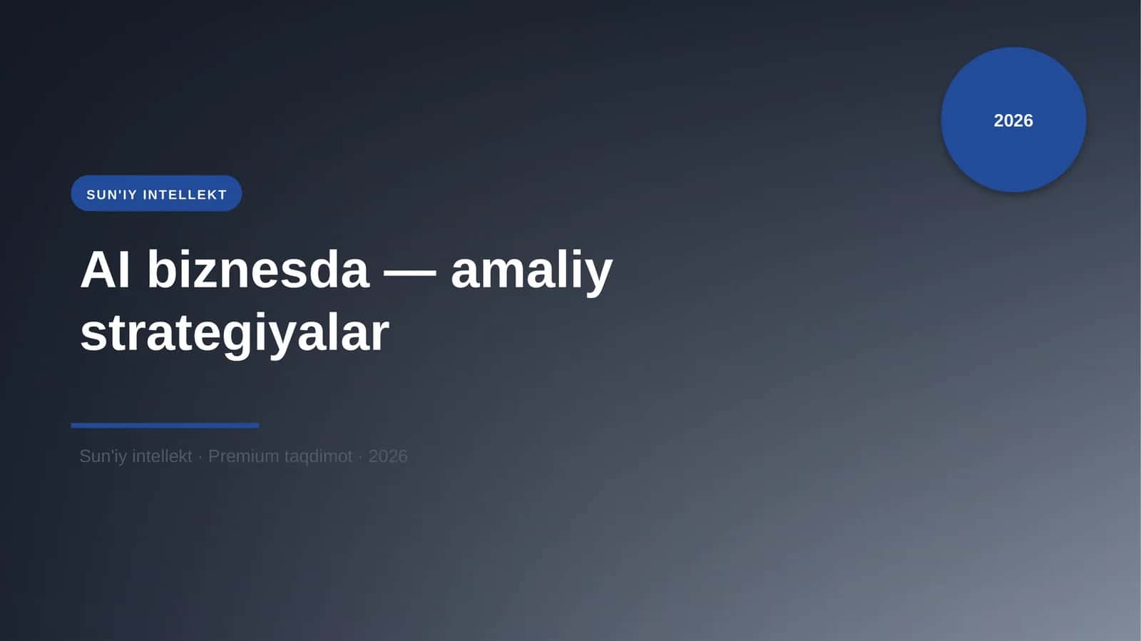 AI biznesda — amaliy strategiyalar 1
