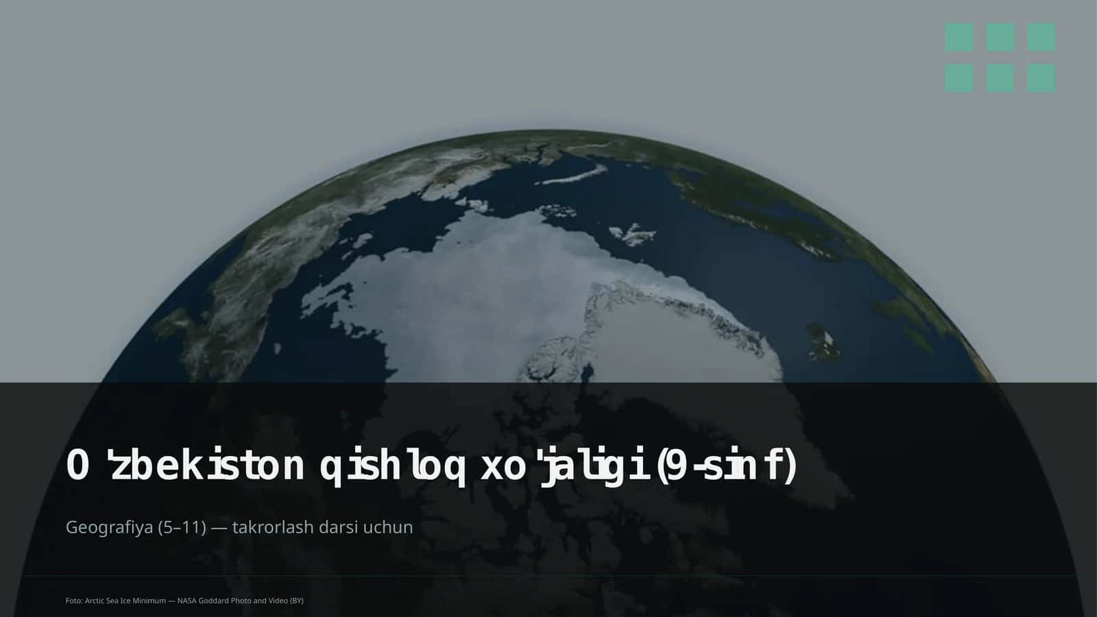 O'zbekiston qishloq xo'jaligi (9-sinf) 1
