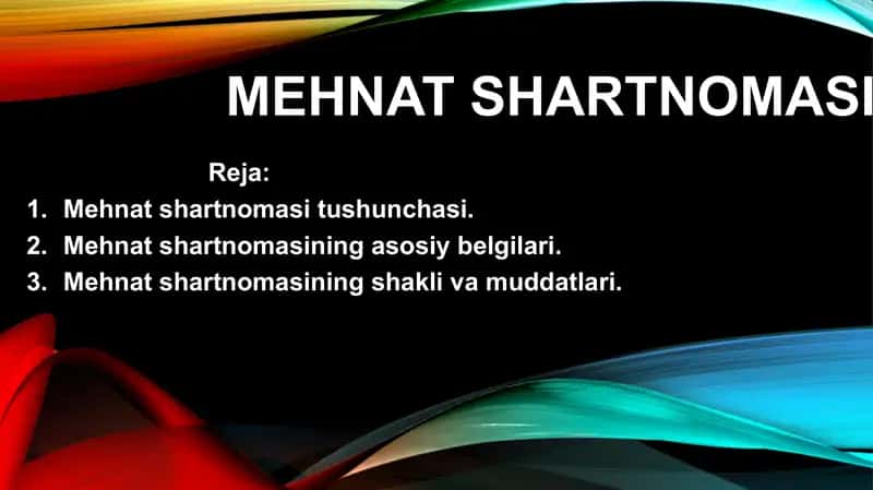 Mehnatshartnomasi 1