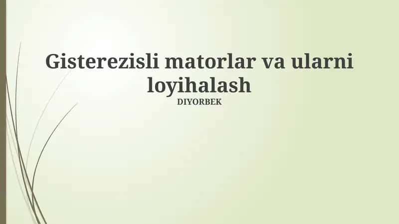 Gisterezis Motorlari 1
