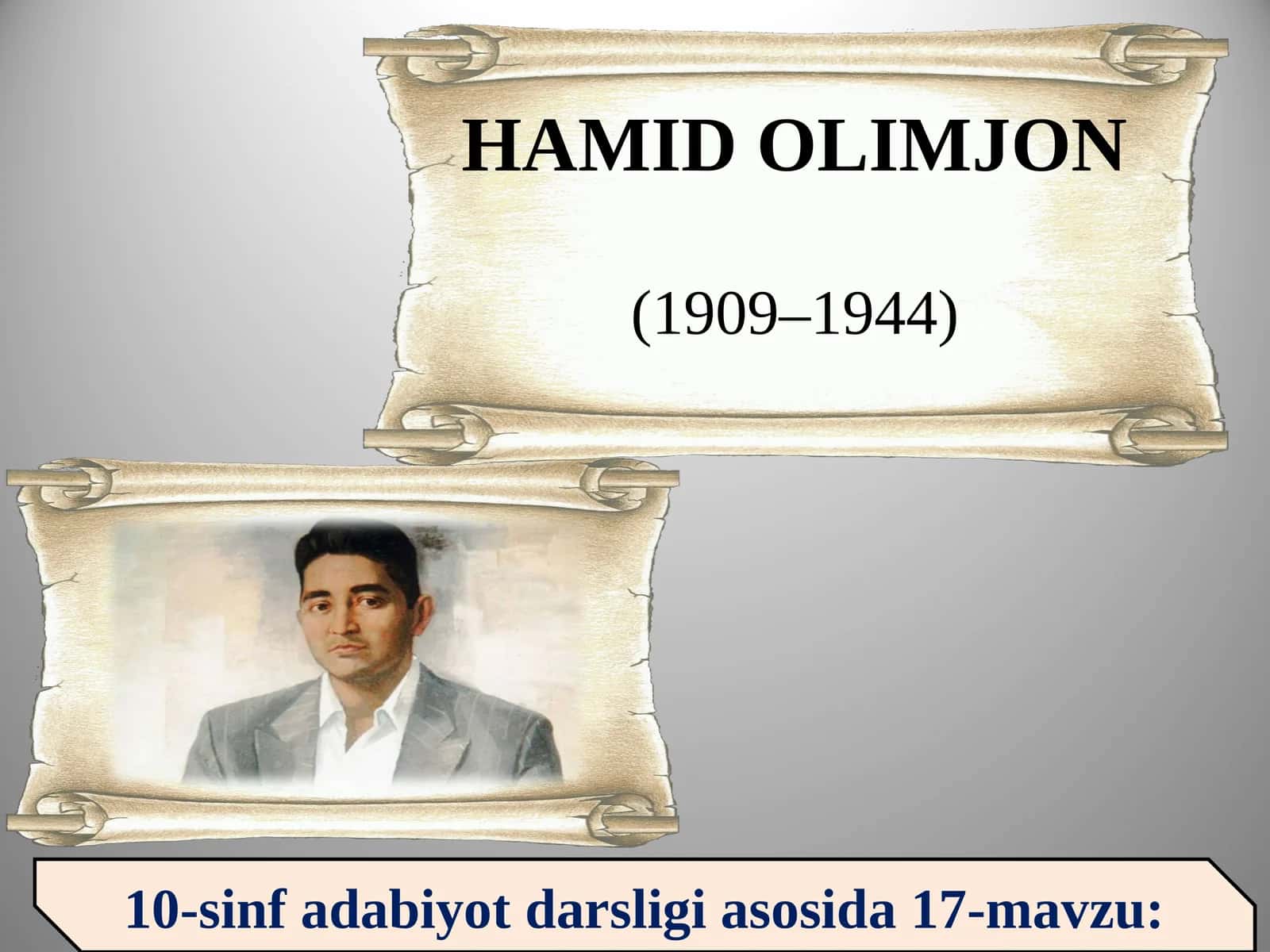 10-sinf Hamid Olimjon hayoti va ijodi 1