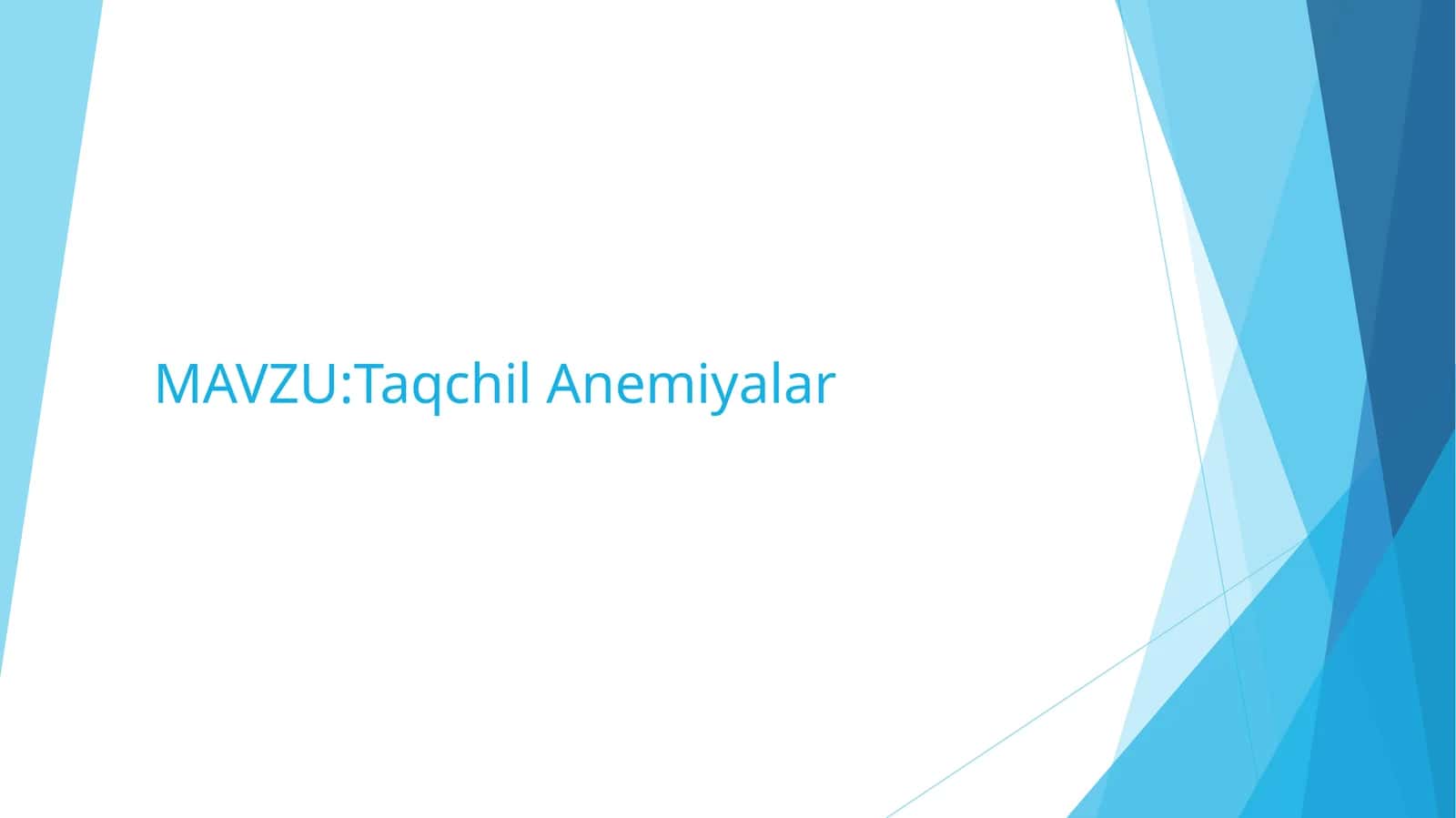 Taqchil Anemiyalar 1