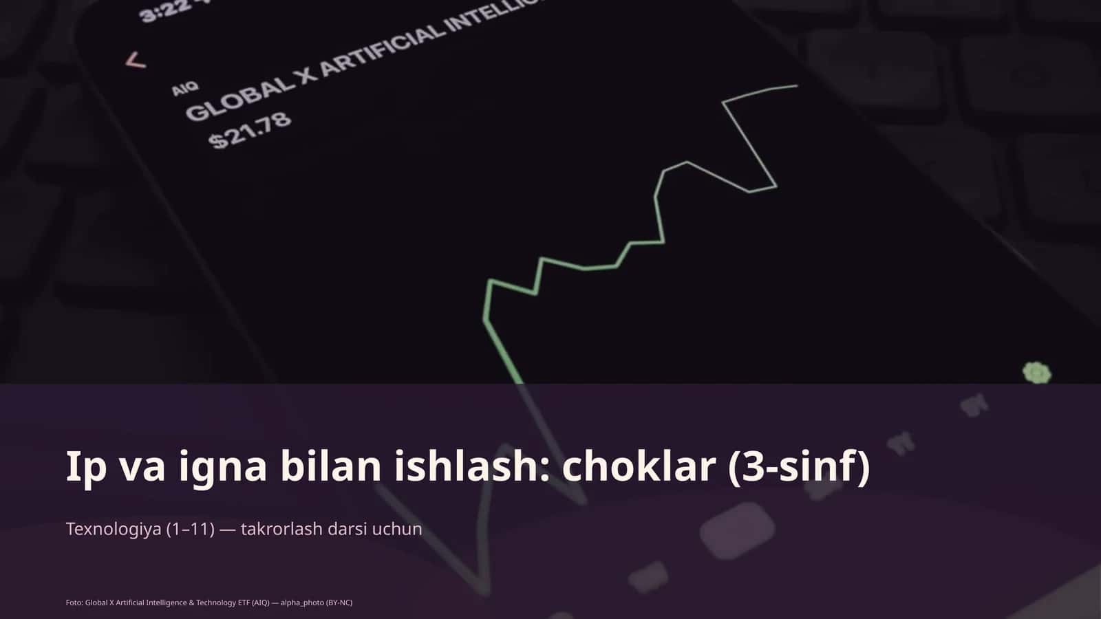 Ip va igna bilan ishlash: choklar (3-sinf) 1