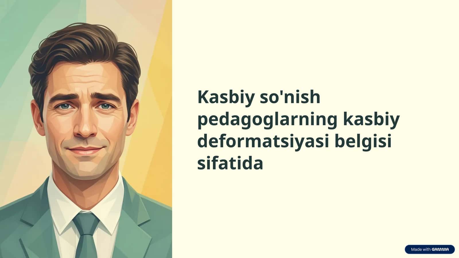 Kasbiy so'nish pedagoglarning kasbiy deformatsiyasi belgisi sifatida 1
