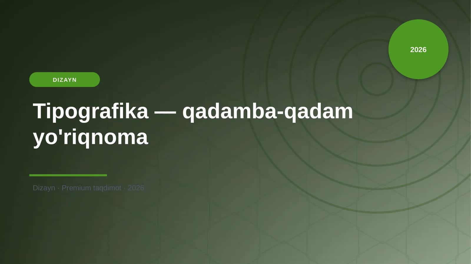 Tipografika — qadamba-qadam yo'riqnoma 1