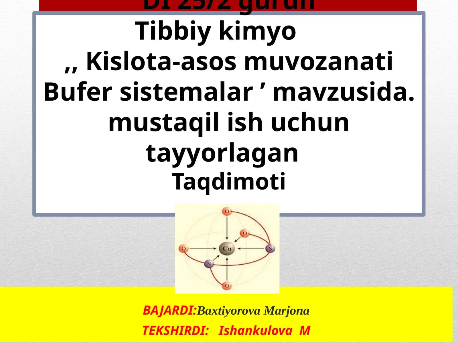 Kislota-asos muvozanati 1
