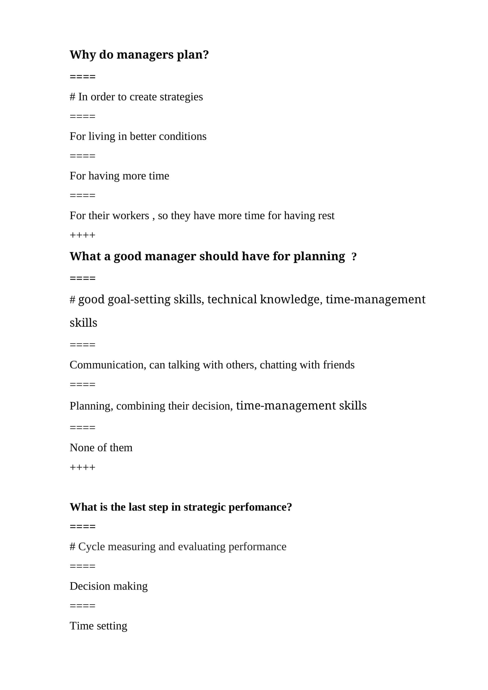 Mavzu: Why do managers plan? 1