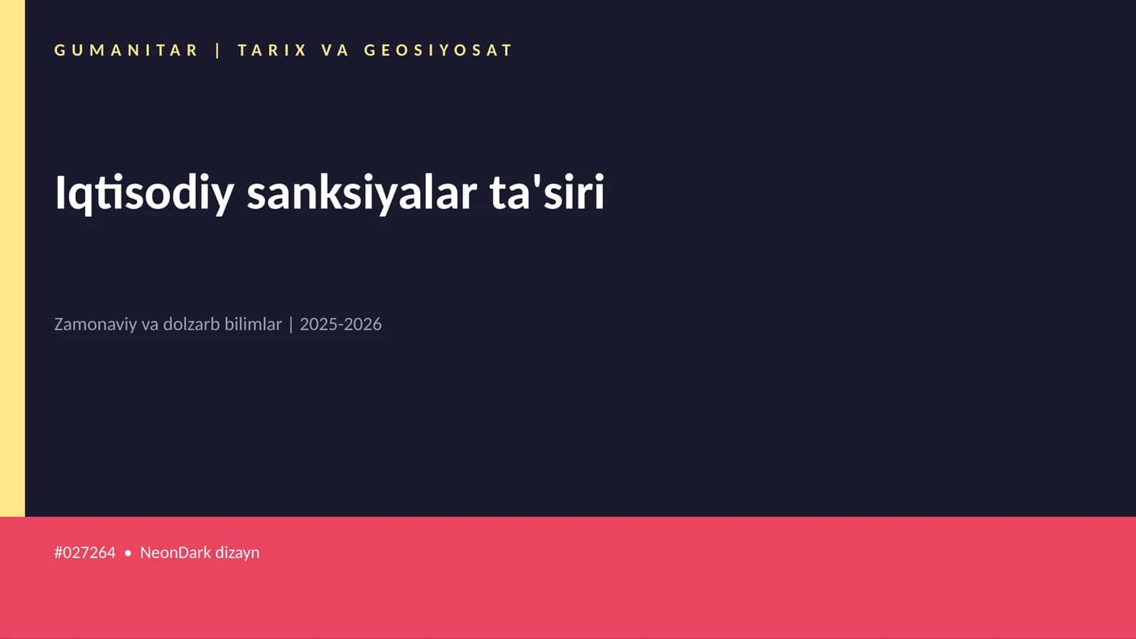 Iqtisodiy sanksiyalar ta'siri 1