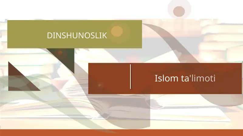 Islom ta'limoti 1