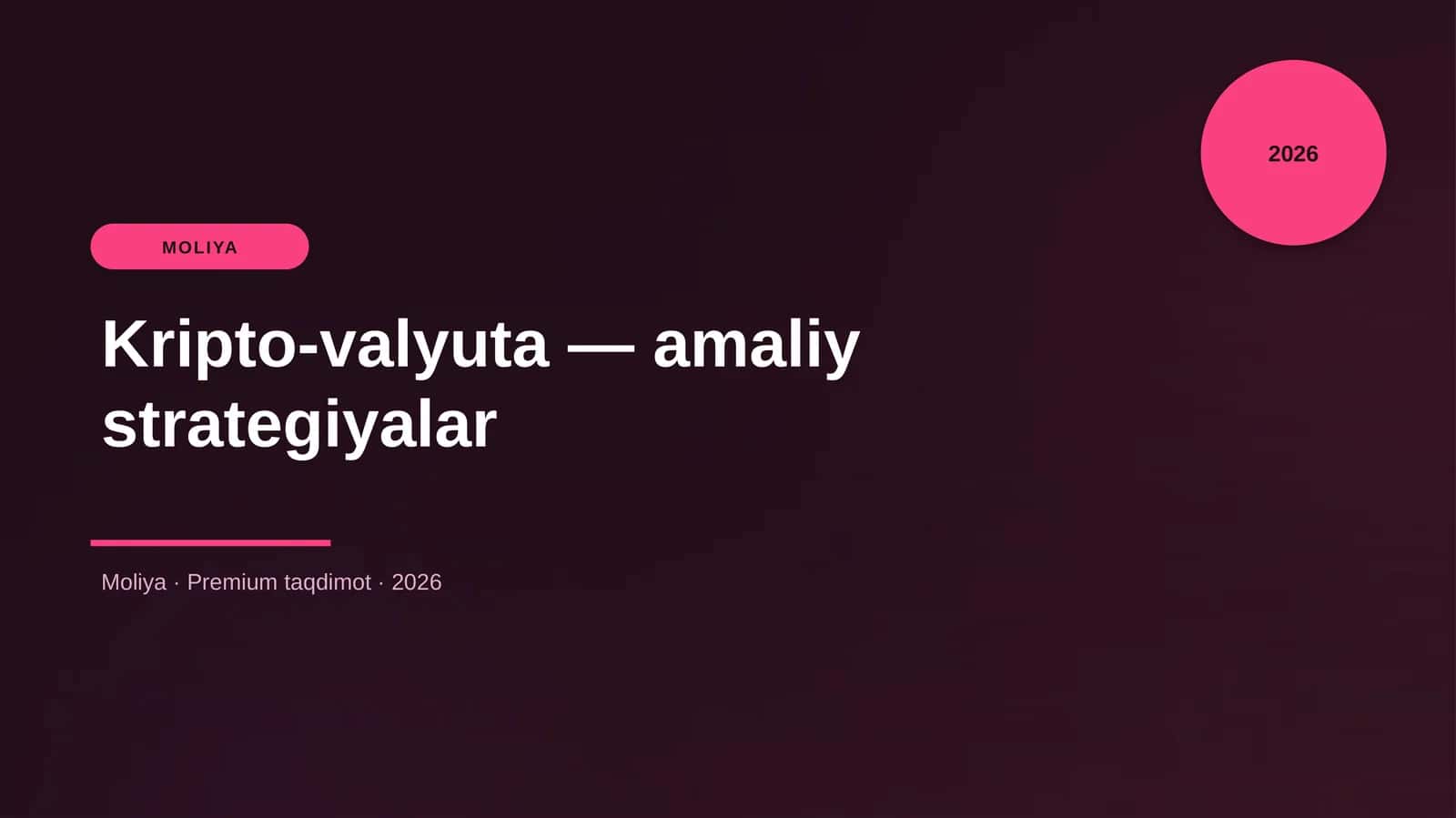 Kripto-valyuta — amaliy strategiyalar 1