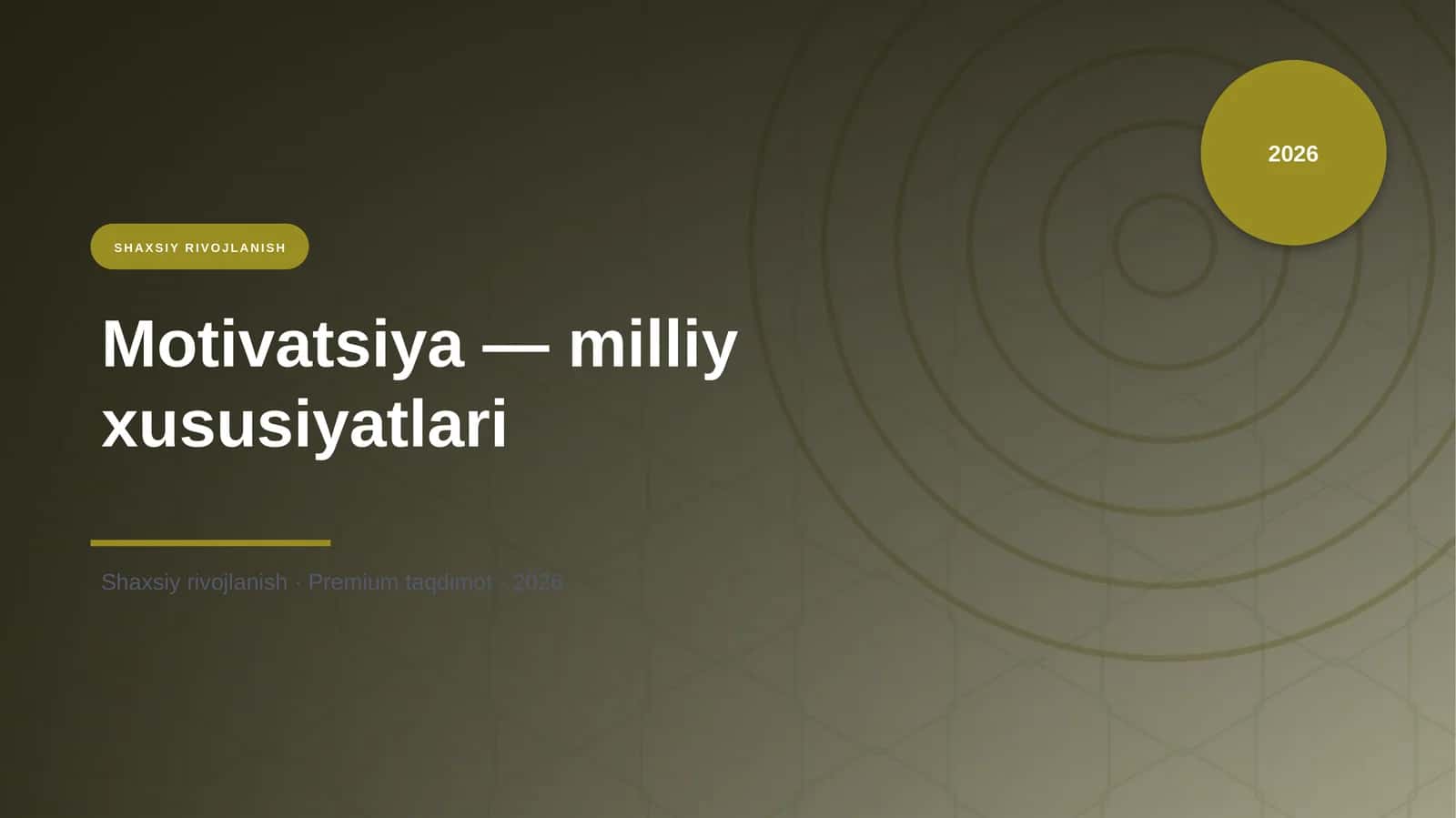 Motivatsiya — milliy xususiyatlari 1