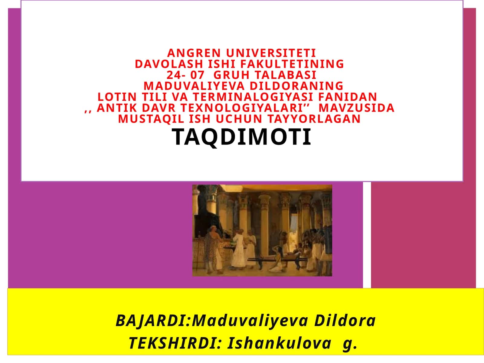 Antik davr texnologiyalari 1