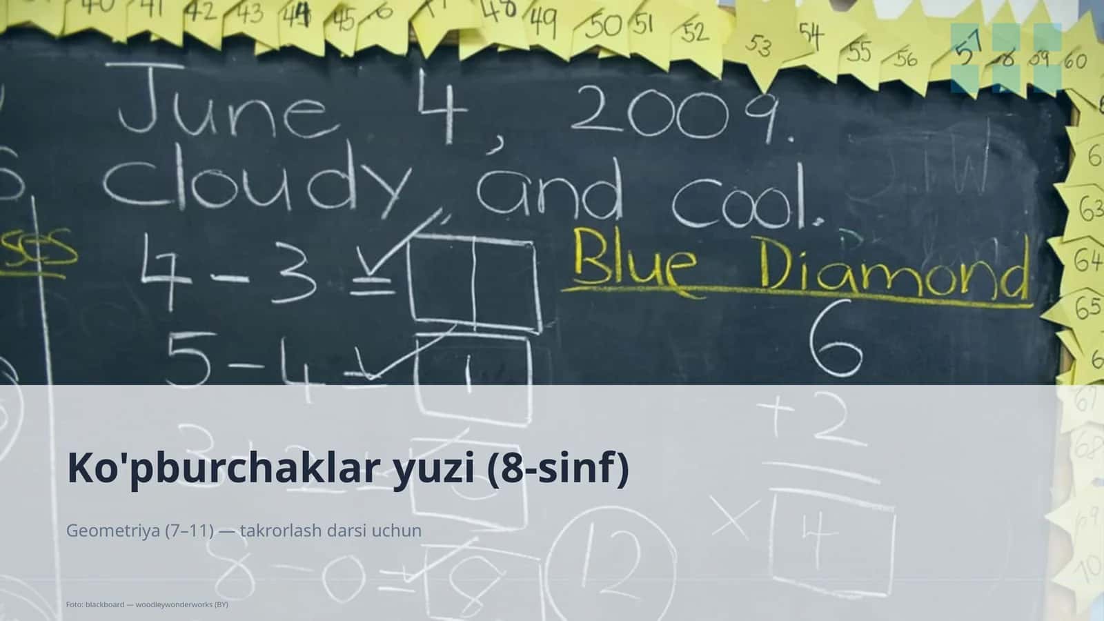 Ko'pburchaklar yuzi (8-sinf) 1