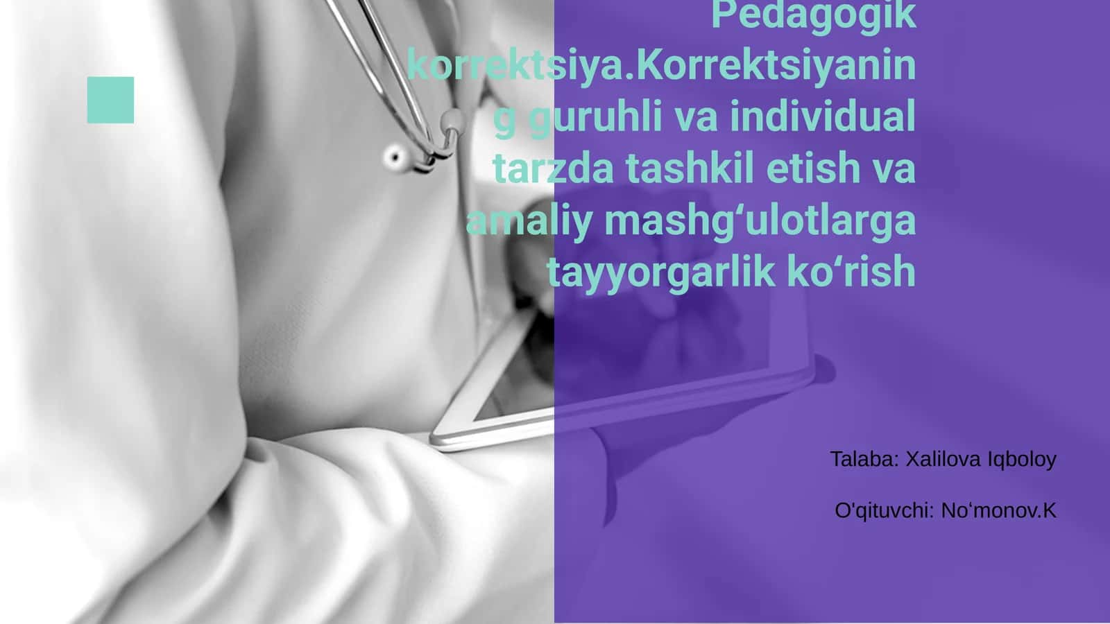 Pedagogik korrektsiya 1