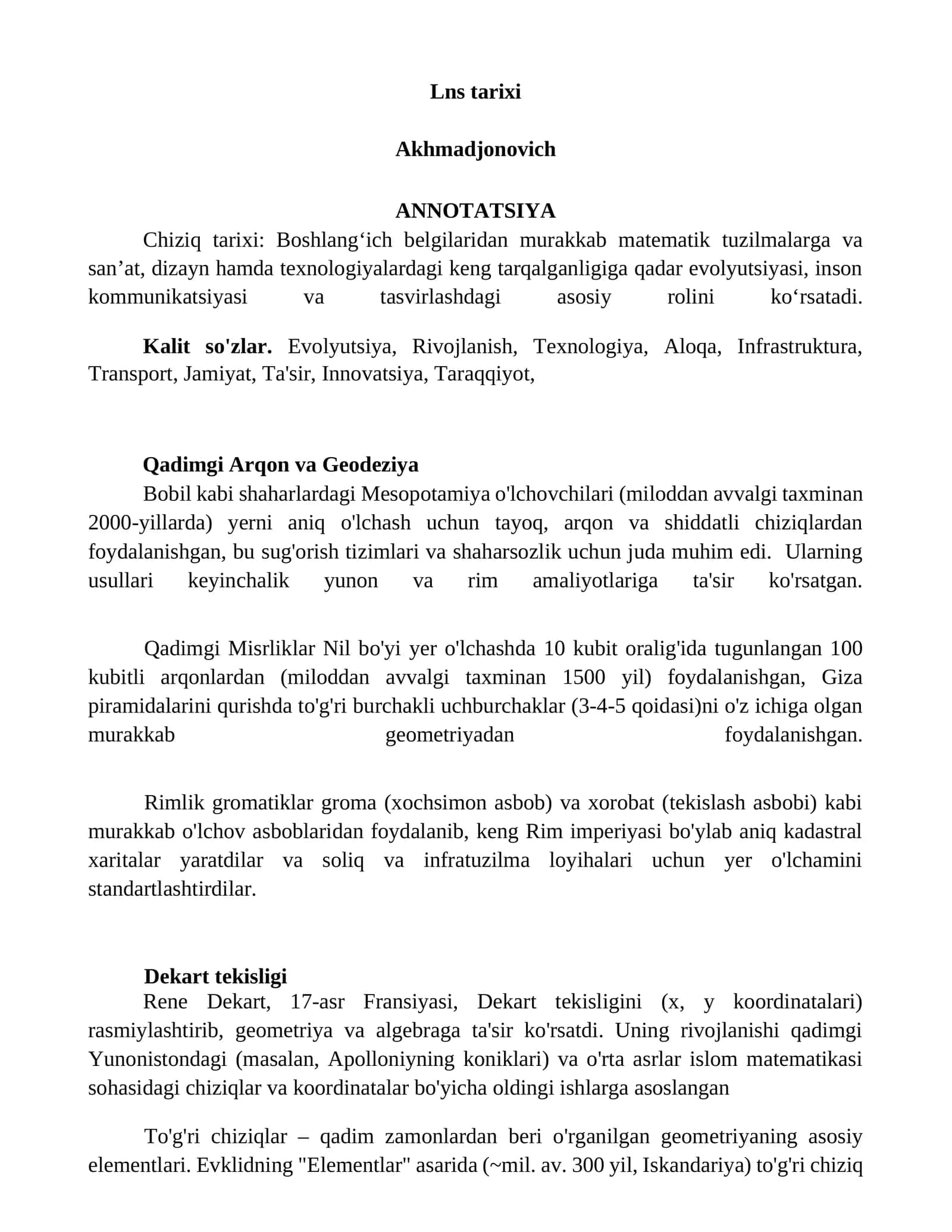 Qadimgi Arqon va Geodeziya 1