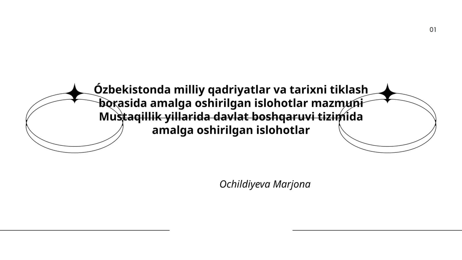 Ozbekistonda milliy qadriyatlar va tarixni tiklash borasida amalga oshirilgan islohotlar 1
