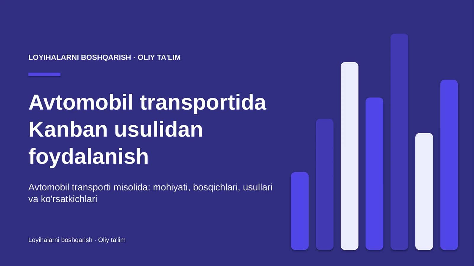 Avtomobil transportida Kanban usulidan foydalanish 1
