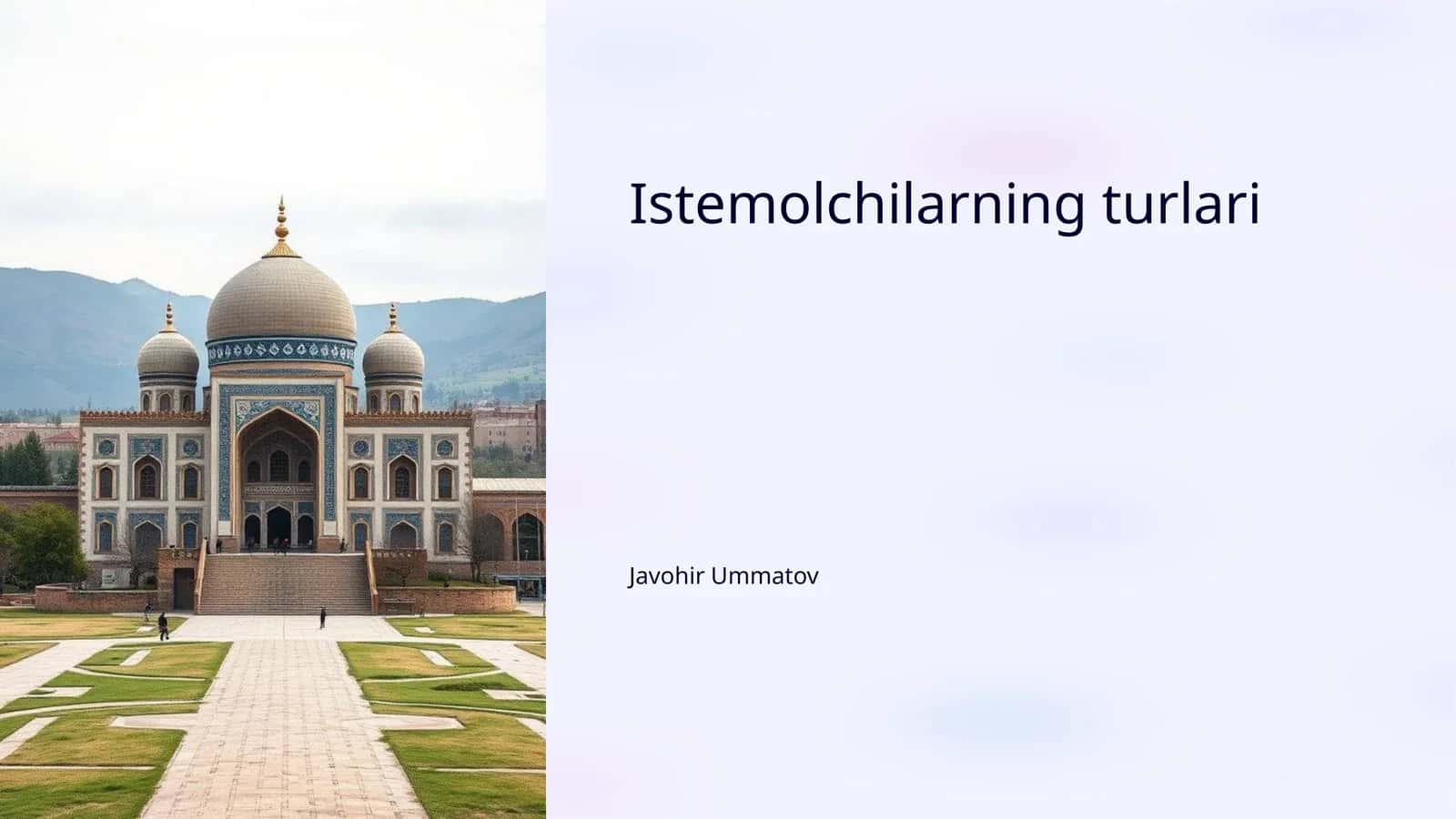 Istemolchilarning turlari 1