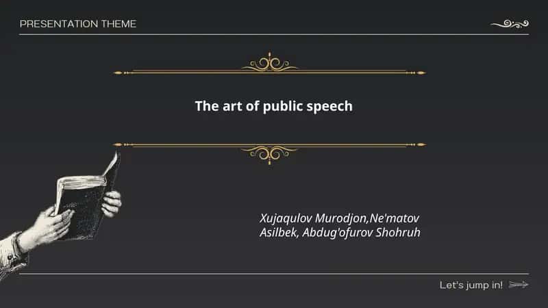 The art of public speech 1