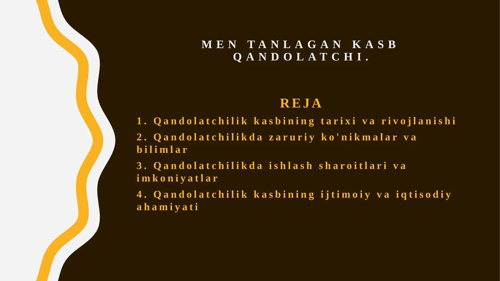 Qandolatchilik kasbi 1