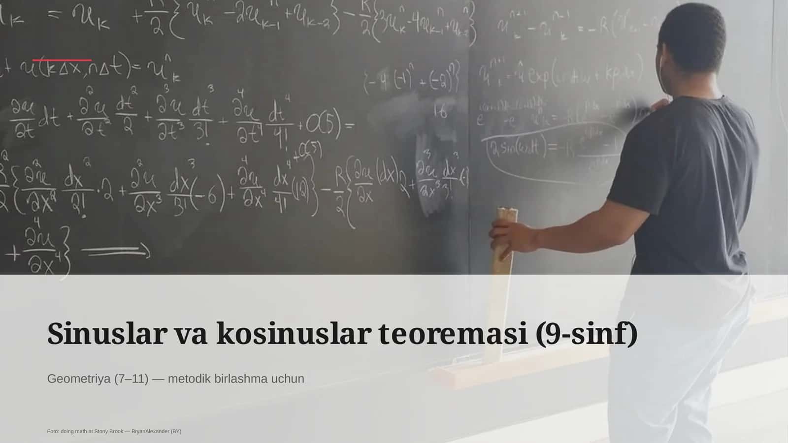 Sinuslar va kosinuslar teoremasi (9-sinf) 1