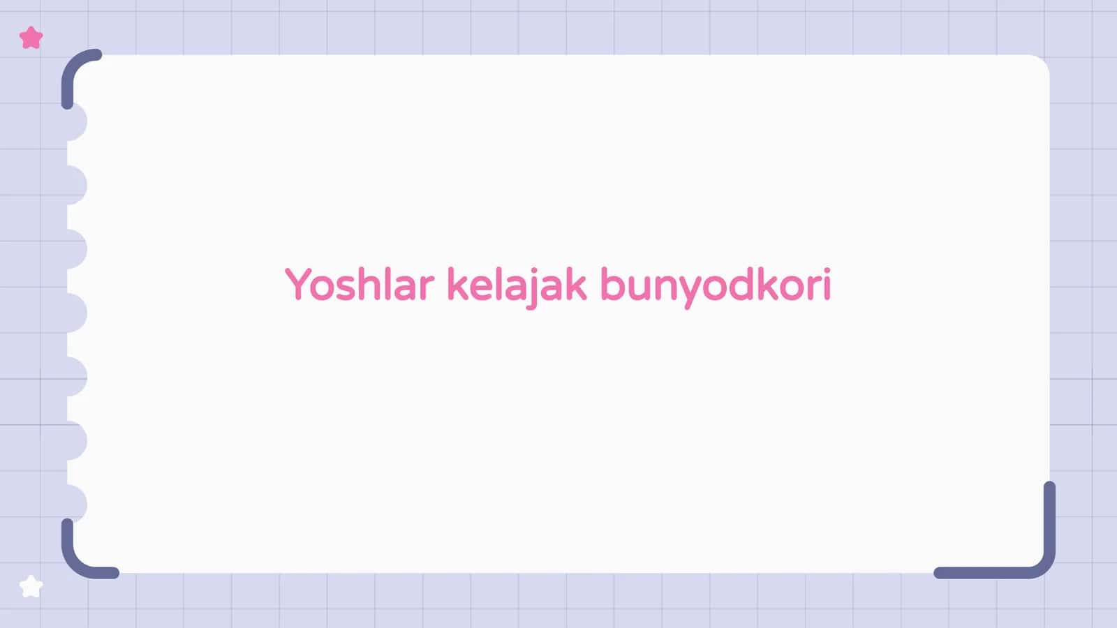 Yoshlar kelajak bunyodkori 1