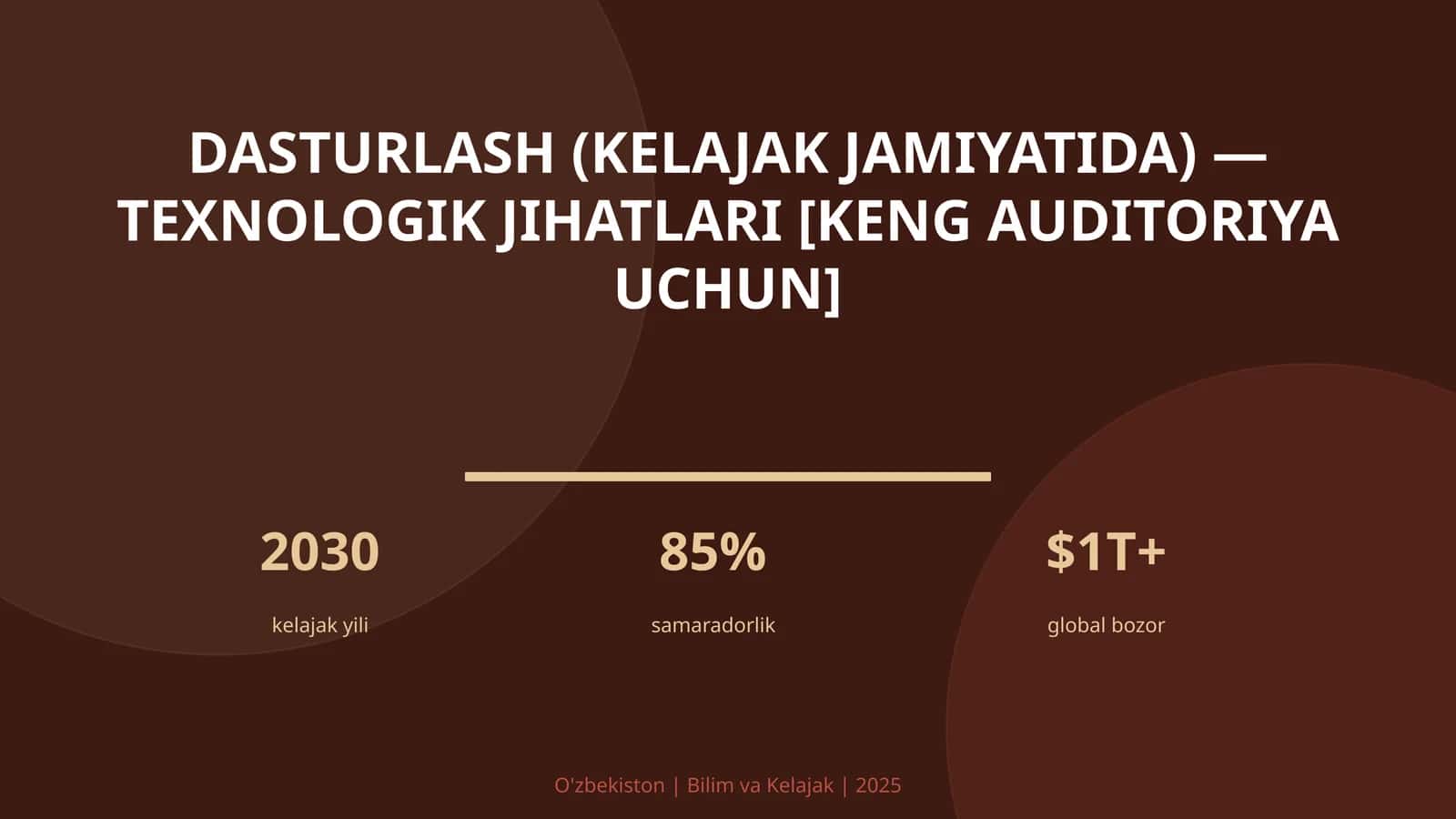 Dasturlash (kelajak jamiyatida) — texnologik jihatlari [keng auditoriya uchun] 1