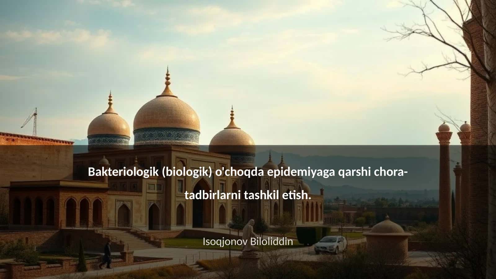 Bakteriologik o'choqda epidemiyaga qarshi chora-tadbirlarni tashkil etish 1