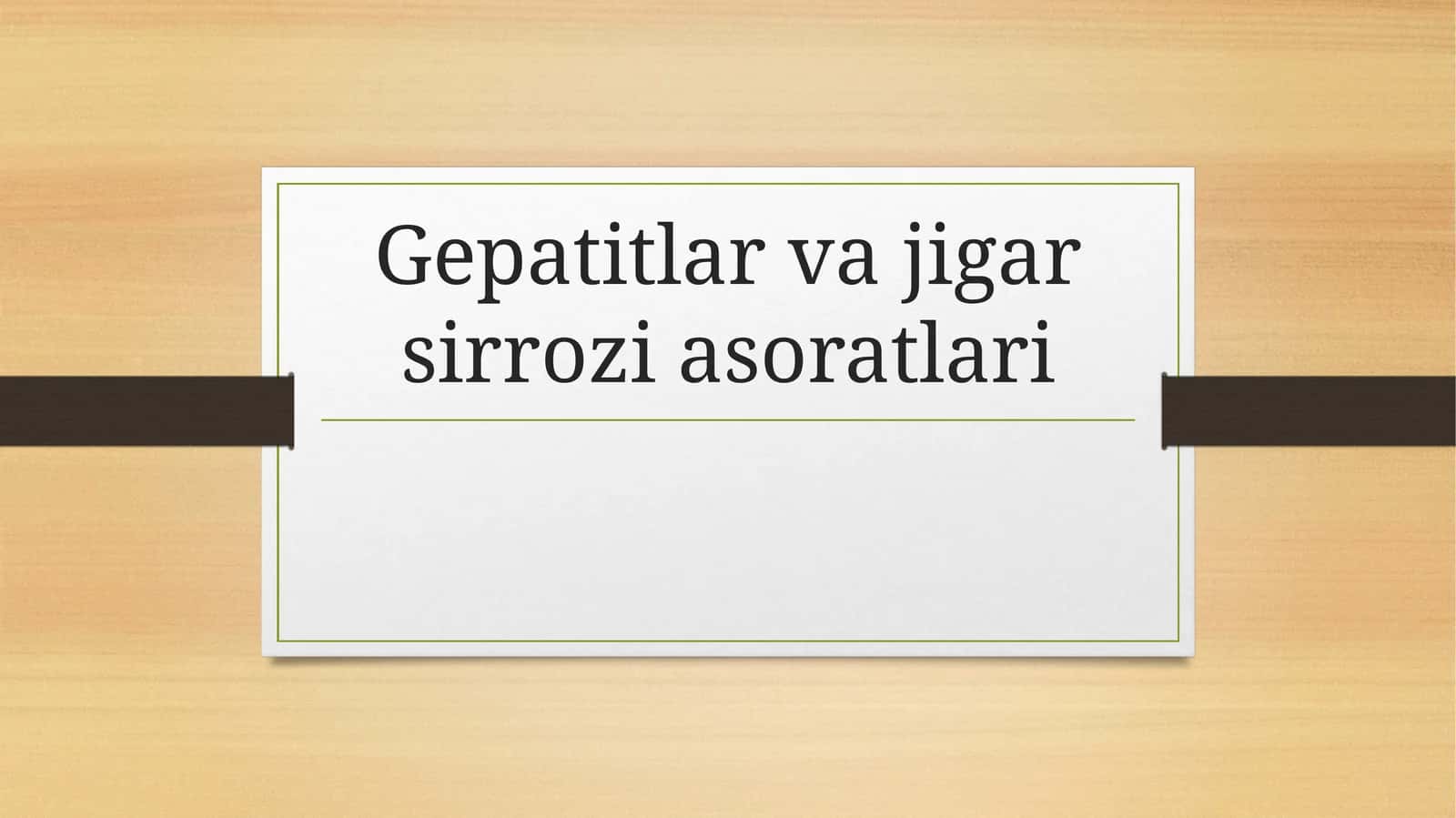 Gepatitlarva jigarsirroziasoratlari 1