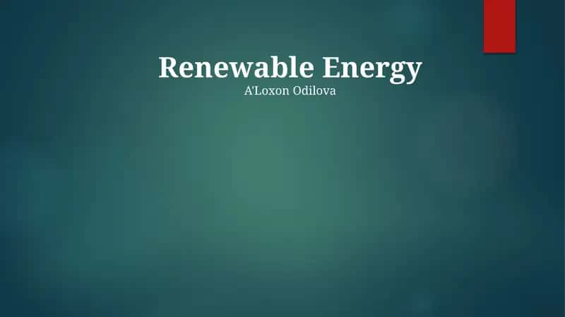 Renewable Energy 1