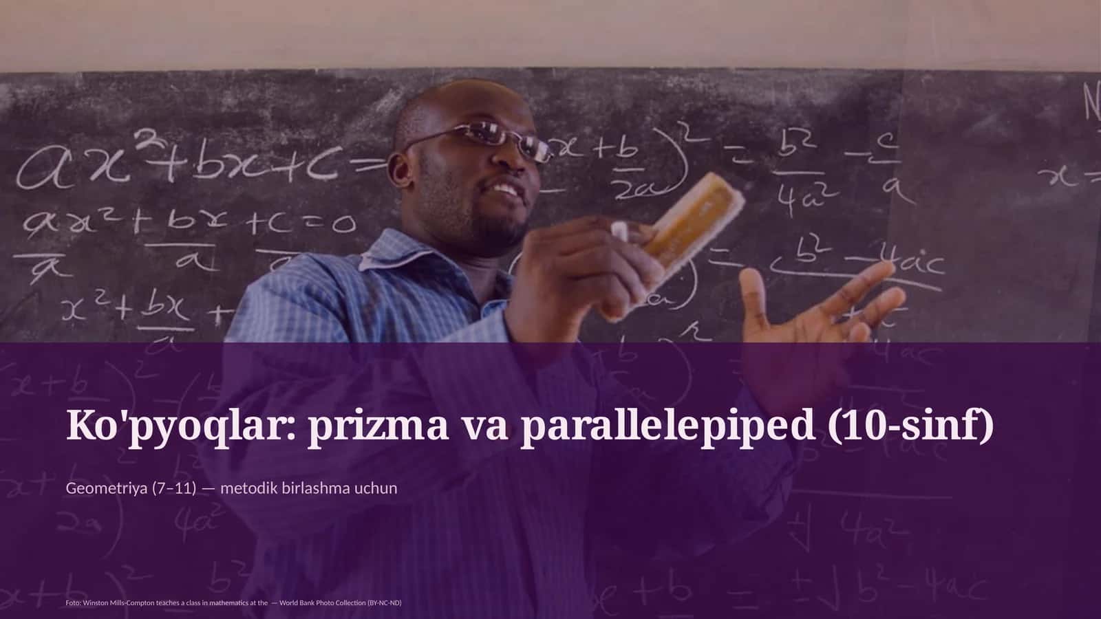 Ko'pyoqlar: prizma va parallelepiped (10-sinf) 1