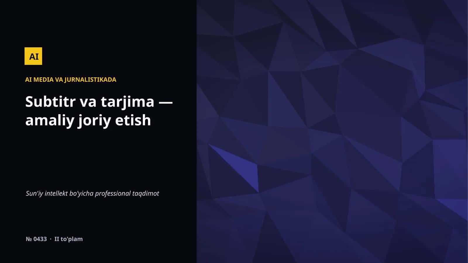 AI MEDIA VA JURNALISTIKADA 1