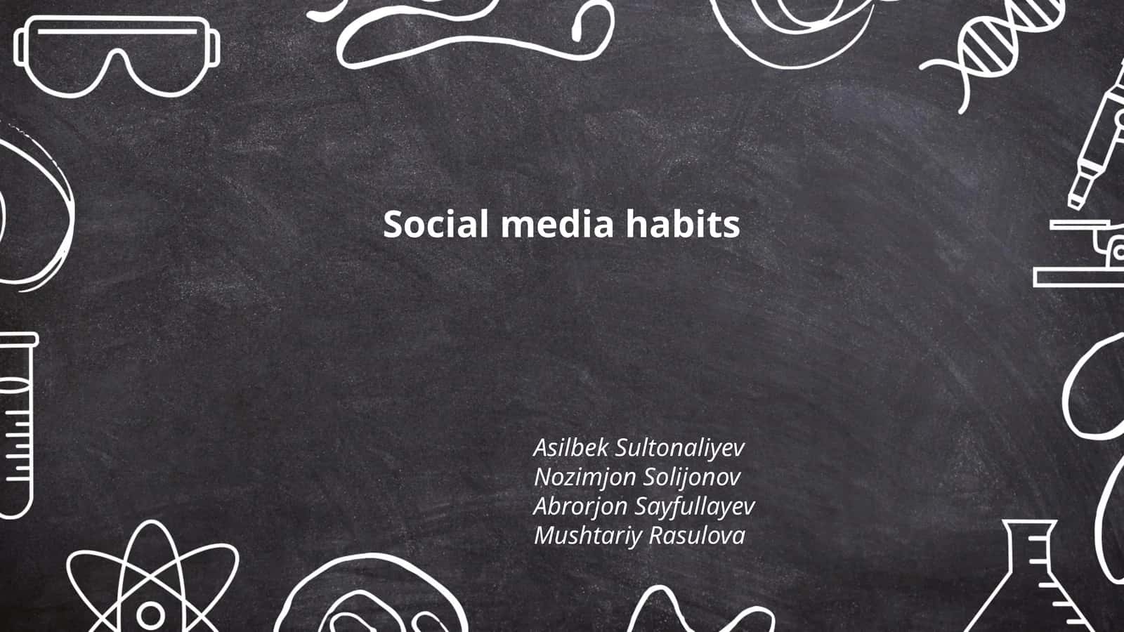 Social media habits 1