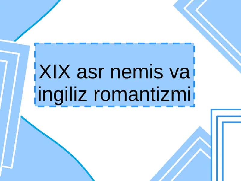XIX asr engiliz romantizmi 1