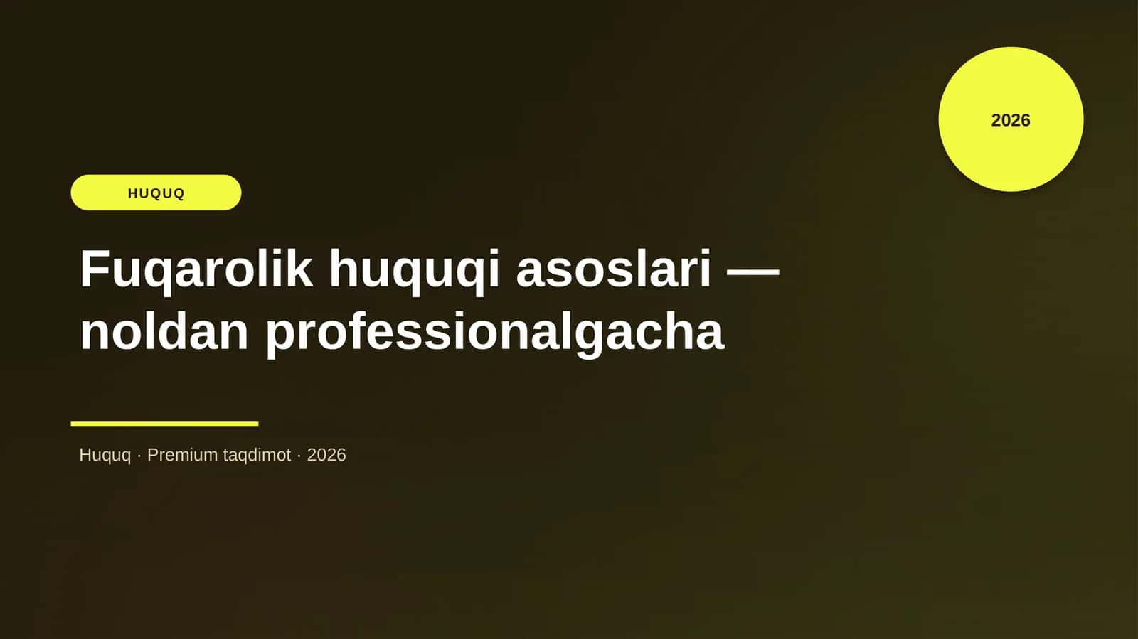 Fuqarolik huquqi asoslari 1