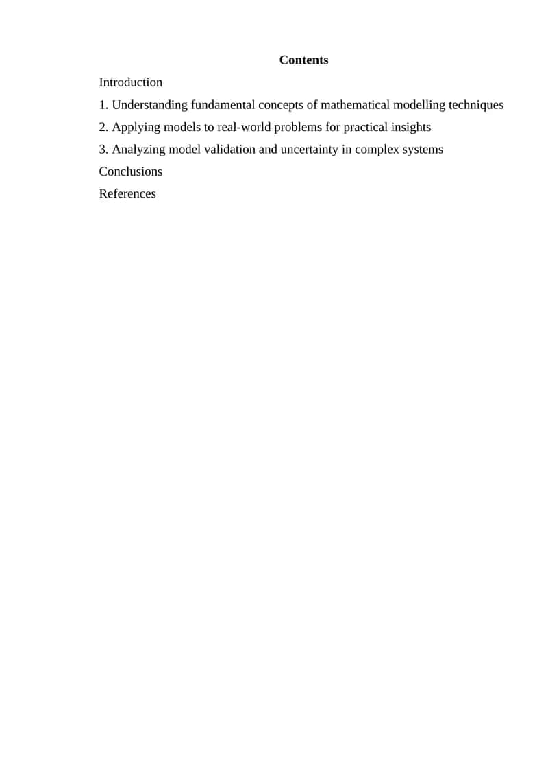 Mathematical Modelling Techniques 1