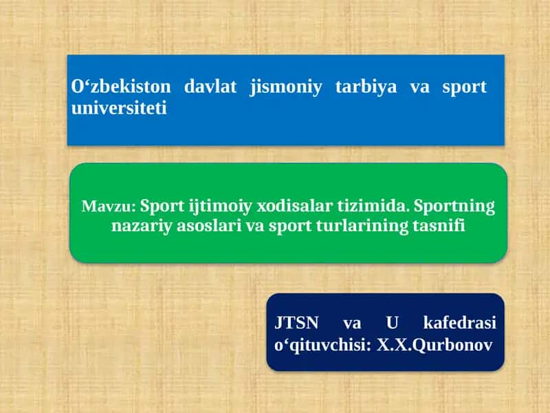 Sport nazariyasi fani 1