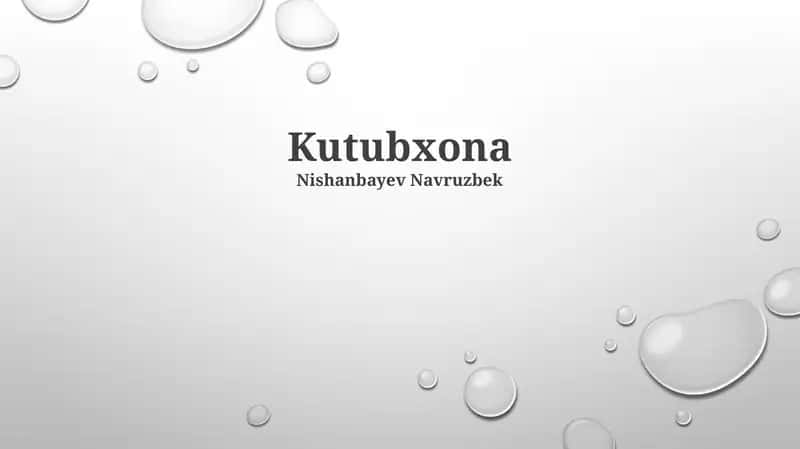 Kutubxona 1