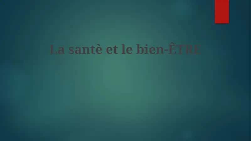 Lasantèet lebien-ÊTRE 1